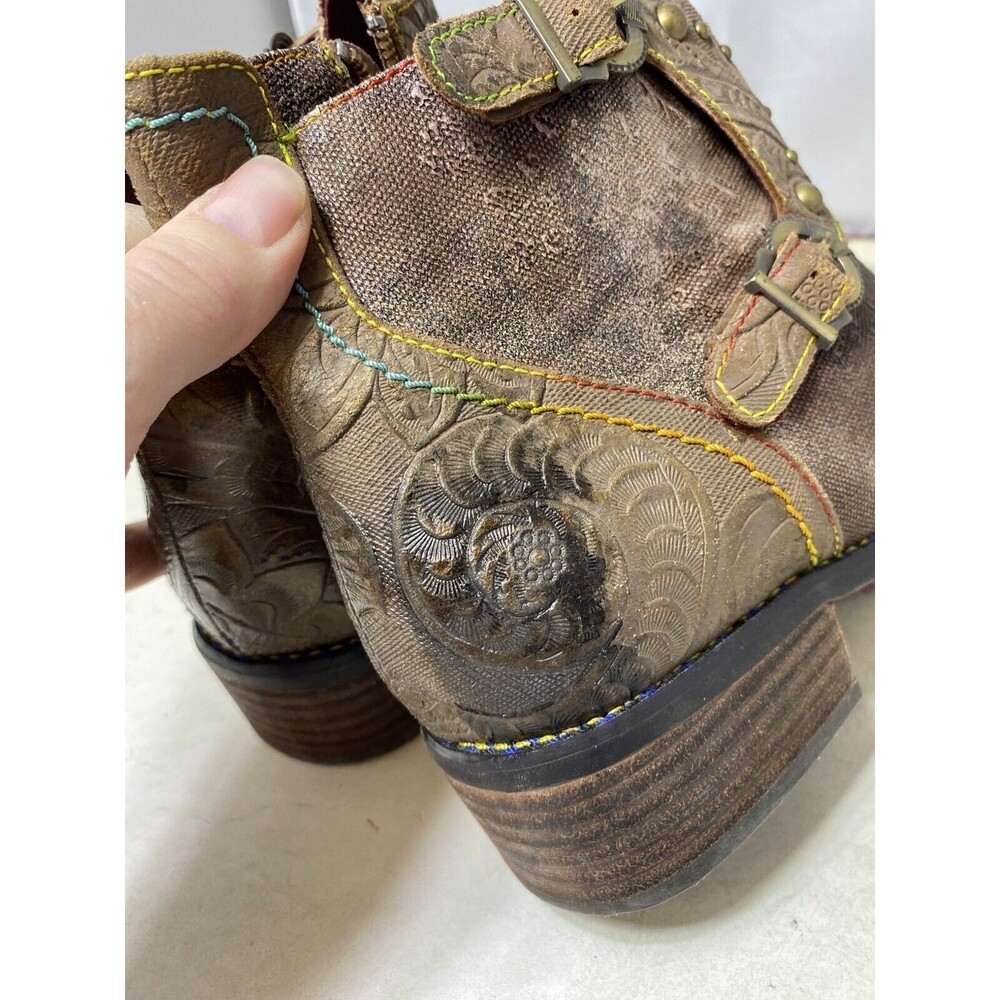 L'ARTISTE NAILHEAD Boots BROWN 9.5 - Picture 6 of 14